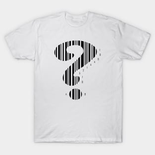 R1ddl3r Bar Code (BLACK) T-Shirt